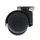 Rodízio para Móveis com Chapa 40kg Plástico sem Freio Giratório 50mm Preto 1 peça