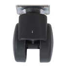 Rodízio para Móveis com Chapa 40kg Plástico sem Freio Giratório 50mm Preto 1 peça