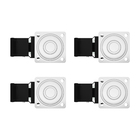 Rodízio com Chapa 40kg Silicone com Freio 50mm Incolor 4 peças