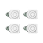 Rodízio com Chapa 40kg Silicone sem Freio 50mm Incolor 4 peças