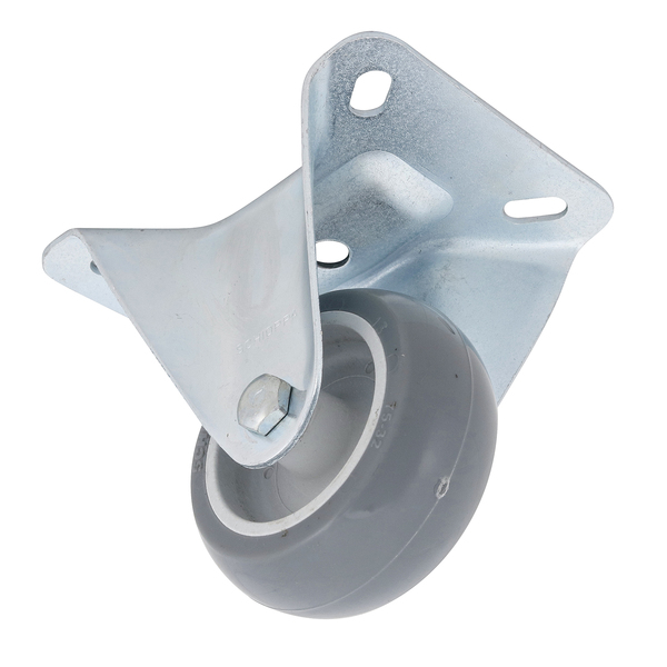 Rodízio para Móveis com Chapa 60kg sem Freio Fixo 75mm Cinza 1 peça