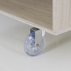 Rodízio para Móveis com Chapa 60kg Silicone sem Freio Giratório 100mm Incolor 1 peça