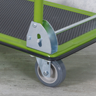 Rodízio para Móveis com Chapa 65kg Plástico sem Freio Giratório 100mm Cinza 1 peça