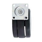 Rodízio para Móveis com Chapa 80kg Plástico sem Freio Giratório 80mm Preto 1 peça