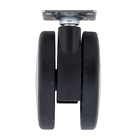 Rodízio para Móveis com Chapa 80kg Plástico sem Freio Giratório 80mm Preto 1 peça