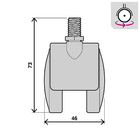 Rodízio com Parafuso 40Kg Nylon com Freio 50mm