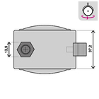 Rodízio com Parafuso 40Kg Nylon com Freio 50mm