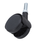 Rodízio para Móveis com Parafuso 40kg Plástico sem Freio Giratório 50mm Preto 1 peça