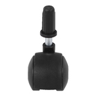 Rodízio para Móveis com Pino 15kg Plástico sem Freio Giratório 30mm Preto