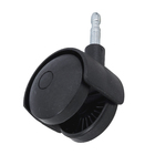 Rodízio para Móveis com Pino 20kg Plástico sem Freio Giratório 38mm Preto 1 peça