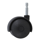 Rodízio para Móveis com Pino 20kg Plástico sem Freio Giratório 38mm Preto 1 peça