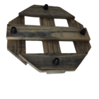 Rodizio De Madeira Red. 25x25 Cm Fixo  Fertilizare