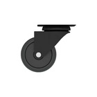 Rodízio de Polipropileno sem Freio Preto 100mm até 60kg Standers