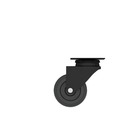 Rodízio de Polipropileno sem Freio Preto 50mm até 40kg Standers