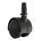 Rodízio De Pressão Plástico Preto Com Pino Para Móveis E Cama