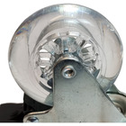 Rodízio De Silicone 75mm Transparente Giratório Com Freio