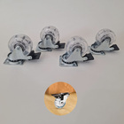 Rodízio De Silicone Giratório Com Rolamento C/ Trava 75mm Ren