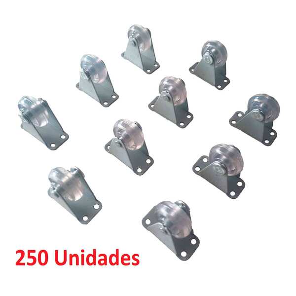 Rodizio Fixo 50mm Silicone Cristal 250 Peças - Cataguazes