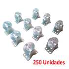 Rodizio Fixo 50mm Silicone Cristal 250 Peças - D'zainer