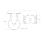 Rodizio Fixo 50mm Silicone Cristal 60 Peças - D'zainer