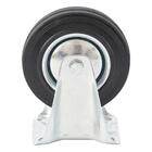 Rodízio Fixo De Borracha Preta D4 - Palisad