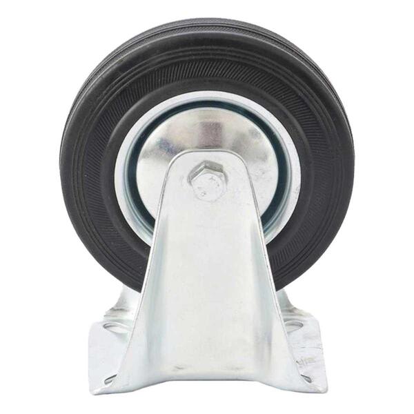 Rodízio Fixo De Borracha Preta D4 - Palisad