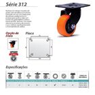 Rodizio Fixo Flpb 312 Com Placa 80x105 Colson 6240