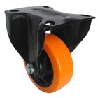 Rodizio Fixo Polipropileno / Poliuretano Serie 614 Preto/amar