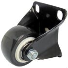 Rodizio Fixo Polipropileno / Pvc Serie 210 Branco/preto 2 Pol