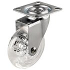 Rodízio Gel Incolor Giratório Sem Freio - Fertak