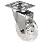 Rodízio Gel Incolor Giratório Sem Freio - Fertak