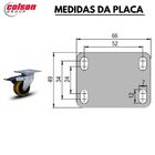 Rodizio Giratório Com Freio Poliuretano 3 Polegadas Núcleo Fe