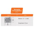 Rodízio Giratório Freio Simples Borracha Termoplástica 3" Cin