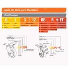 Rodízio Giratório Freio Simples Borracha Termoplástica 4" Cin