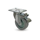 Rodízio Giratório Freio Total Borracha Termoplástica 2" Cinza