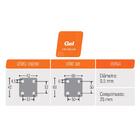 Rodízio Giratório Gel 1.3/8" Com Rosca - Ajax, Tamanho: 1.3/8"