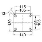 Rodizio Giratório Gm82 Ufs - Capacidade 600kg