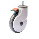 Rodizio Giratório Hospitalar Pino Rosca C/freio Pu Até130kg