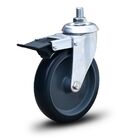 Rodizio Giratório Pino Rosca C/freio Pvc Até170kg