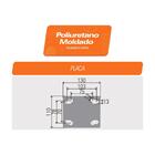 Rodízio Giratório Pu 6" Laranja - Ajax, Tamanho: 6"