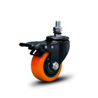 Rodízio Giratório sem Freio Laranja 75mm Roda Laranja com 2 Peças Colson