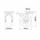 Rodizio Giratorio Silicone Com Freio 75mm 55kg Soprano - Unico