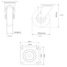 Rodizio Giratorio Silicone Com Freio 75mm 55kg Soprano - Unico