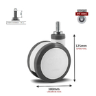 Rodízio Hospitalar Cpt Twin Med Espiga Giratório Sem Freio 4