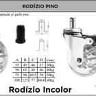 Rodízio Incolor Pu Com Freio 50kg Linha Pino Italy Line Incol