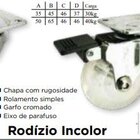 Rodízio Incolor Pu Sem Freio 30kg Linha Econômica Italy Line
