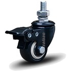 Rodízio Linha Black Parafuso 3/8" 41mm Preto Com Freio - Cols