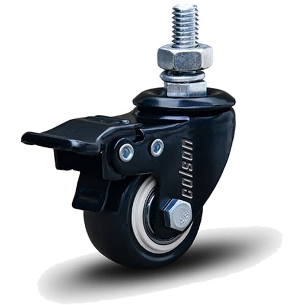 Rodízio Linha Black Parafuso 3/8" 41mm Preto Com Freio - Cols