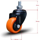 Rodízio Linha Black Parafuso 3/8" 50mm 50kg Laranja - Colson