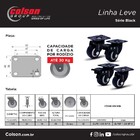 Rodízio Linha Black Placa 3/8" 41mm Placa Anti Risco Móveis 3